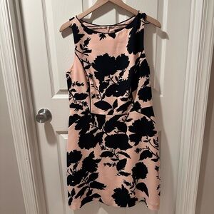 The Limited Pink with Black flowers A-line dress- Size 10